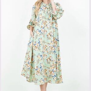 Floral Dress With Bow